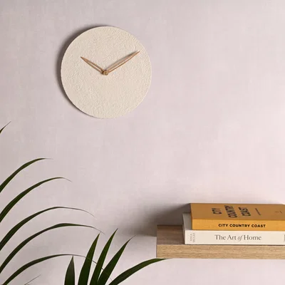 Dunelm Interval Dapple Texture Porcelain Wall Clock