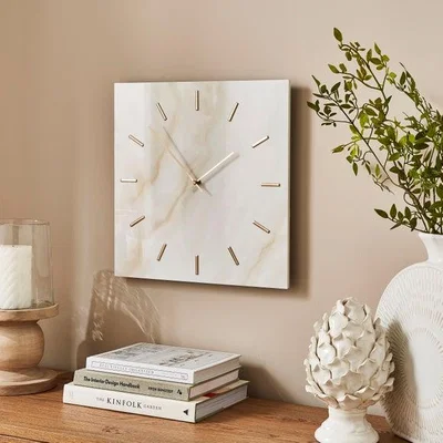 Dunelm Marble Effect Square Wall Clock
