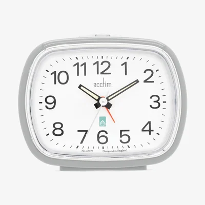 Dunelm Acctim Camille Analogue Alarm Clock Grey