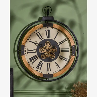Dibor Vintage Wood Mechanical Wall Clock