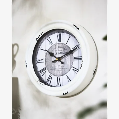 Dibor Normandy Antique Cream Wall Clock 27cm