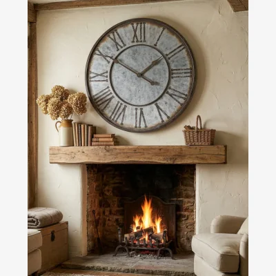 Dibor Vintage Galvanised Clock