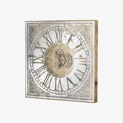 Furniture Village Mirrored Square Clock
