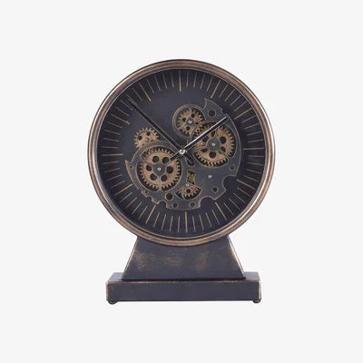 Furniture Village Palladium Mantel Clock - Black & Gold