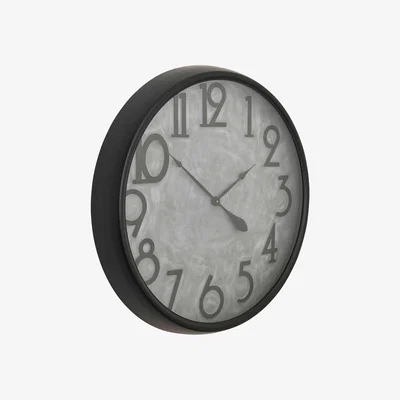 Furniture Village Beton Black Wall Clock