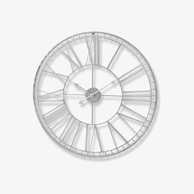 Furniture123 Large Silver Skeleton Wall Clock