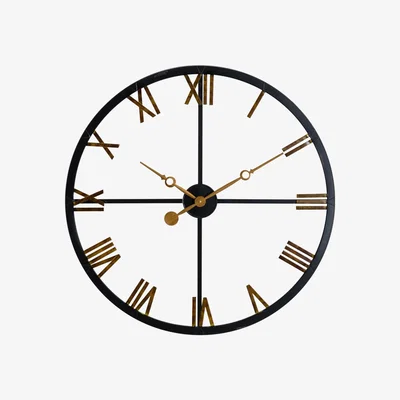 Furniture123 Black Skeleton Wall Clock