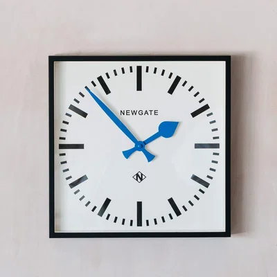 Graham & Green Graham and Green Blue Square Railway Clock