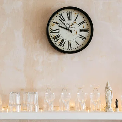 Graham & Green Distressed Cafe Wall Clock