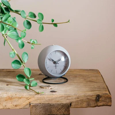 Graham & Green Graham and Green Grey Globe Alarm Clock