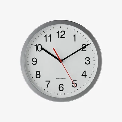 Habitat Habitat Radio Controlled Wall Clock - Silver