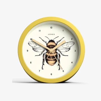 Habitat Jones Clocks Analogue Eclipse Bee Alarm Clock - Yellow