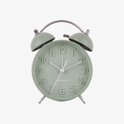 Habitat Karlsson Iconic Matt Analogue Alarm Clock - Sage Green