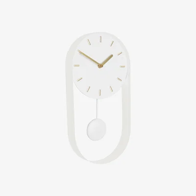 Habitat Habitat Metro Metal Pendulum Wall Clock - White