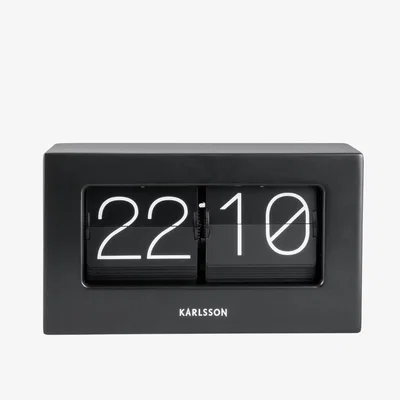 Habitat Karlsson Table Boxed Flip Clock - Black
