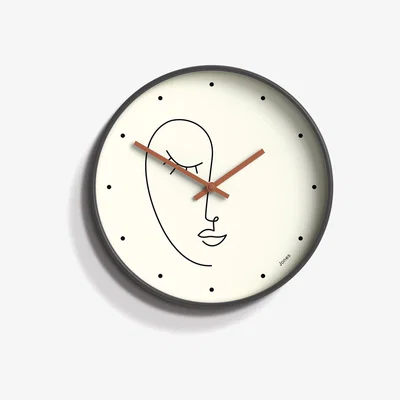 Habitat Jones Clocks Olivia Abstract Face Design Wall Clock - Grey