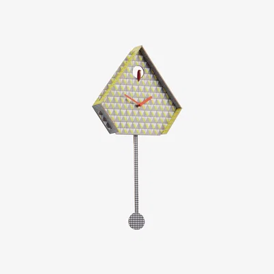Habitat Habitat Miu Yellow Patterned Cuckoo Wall Clock
