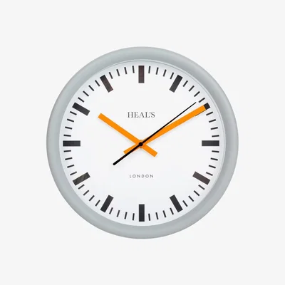 Heal's Heal's Grey & Orange Wall Clock - Heal's UK Furniture