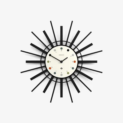 Heal's Newgate The Stingray Clock Black and White - Heal's UK Furniture