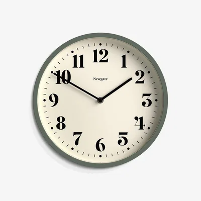 Heal's Newgate Number Four Wall Clock Asparagus Green