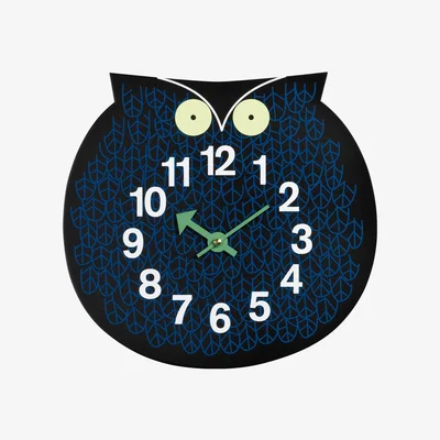Heal's Vitra Omar The Owl Black Wall Clock - Heal's UK Furniture
