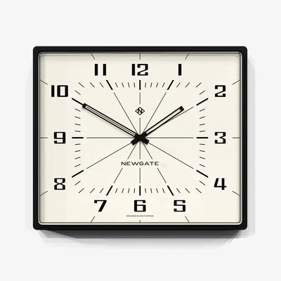 Heal's Newgate Box Office Wall Clock Black & Cream - Heal's UK Furniture