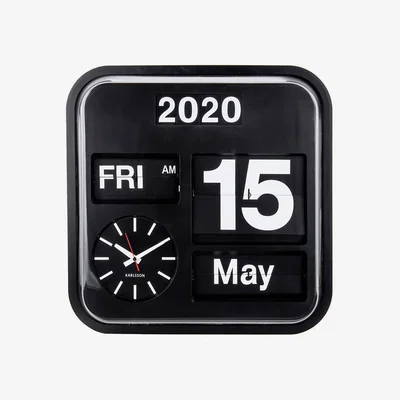 Heal's Heal's Karlsson Big Flip Wall Clock Black