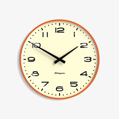 Heal's Newgate Radio City Wall Clock Pumpkin Orange