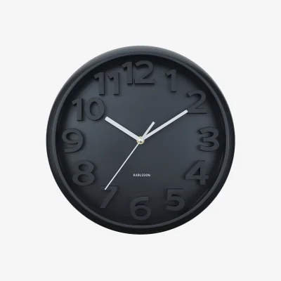Heal's Heal's Elevated Classic Numbers Wall Clock Black