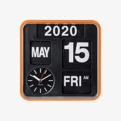 Heal's Heal's Karlsson Mini Flip Wall Clock Orange