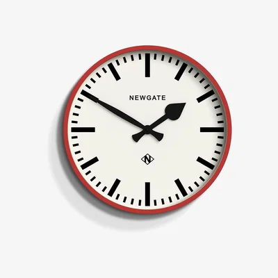 Heal's Newgate Number Three Railway Wall Clock Red