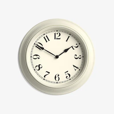 Homebase Kitchen Wall Clock - 40cm - Cream