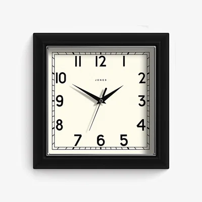 Homebase Jones Mustard Clock - Black