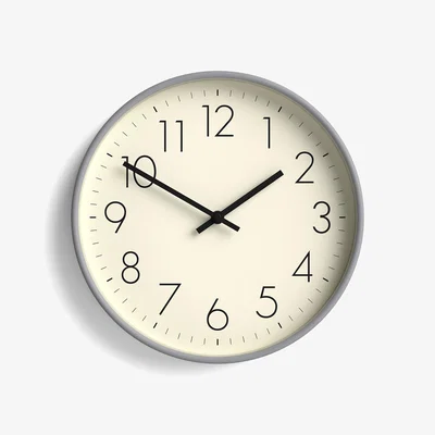 Homebase Urban Wall Clock - 30cm - Grey