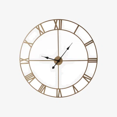 Homebase Wall Clock - Gold - 80cm