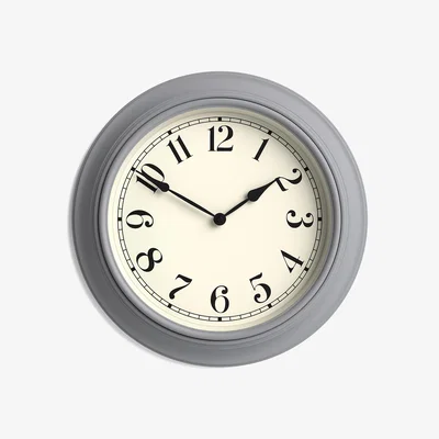 Homebase Kitchen Wall Clock - 40cm - Grey