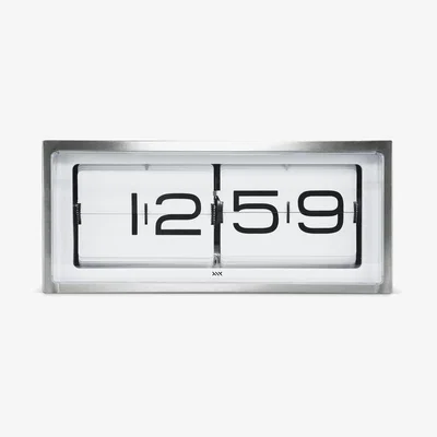 John Lewis LEFF amsterdam Brick Retro Flip Analogue Mantel Clock