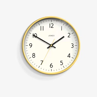 John Lewis Jones Clocks Studio Wall Clock, 30cm, Fizzy Yellow