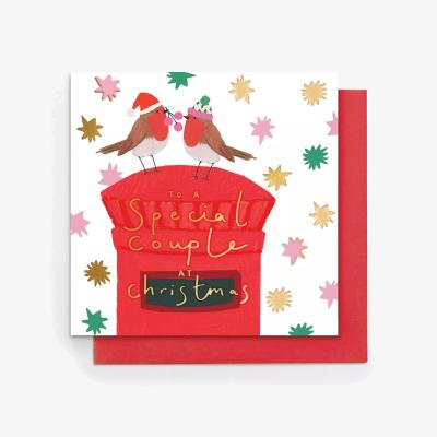 John Lewis Stop the Clock Design Special Couple Postbox Christmas Card
