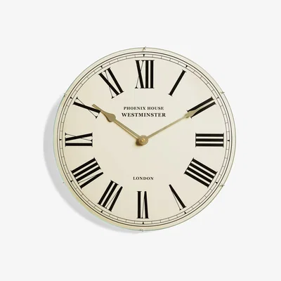 John Lewis ANYDAY John Lewis & Partners Domed Roman Numeral Wall Clock, 40cm, Cream