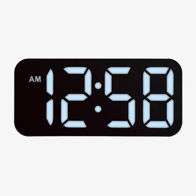 John Lewis Acctim LED Multi Colour Changing Digital Alarm Clock, Black