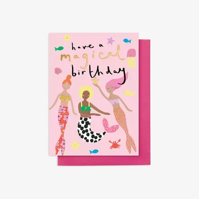 John Lewis Stop the Clock Design Magical Mermaids Birthday Card