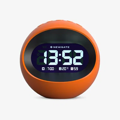 John Lewis Newgate Clocks Centre of the Earth Digital Alarm Clock, Orange