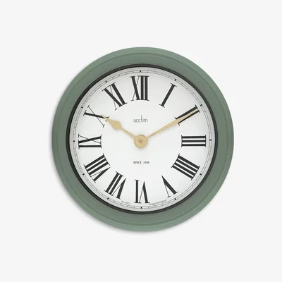 John Lewis Acctim Turin Analogue Roman Numeral Indoor/Outdoor Wall Clock, 35cm, Myrtle