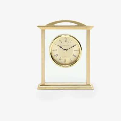 John Lewis London Clock Company Roman Numeral Analogue Mantel Clock, Brass