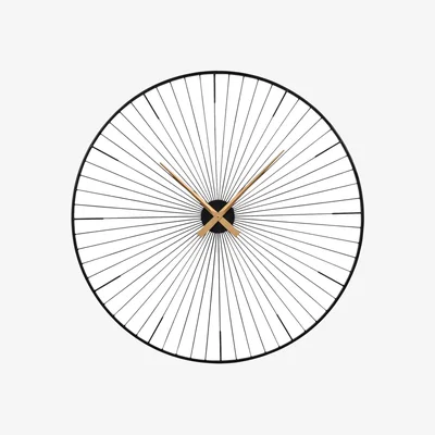 John Lewis Libra Interiors Spoke Large Iron Wall Clock, 100cm, Black