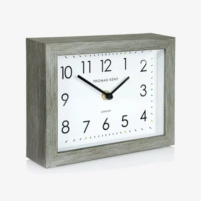 John Lewis Thomas Kent Smithfield Wood Mantel Clock, Grey