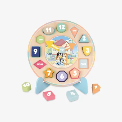 John Lewis Bluey Wooden Puzzle Clock
