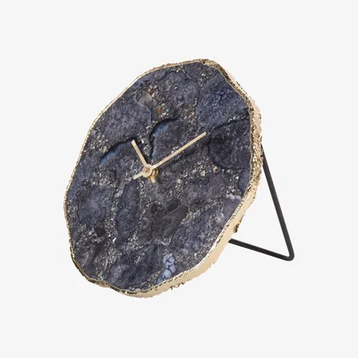 John Lewis Libra Interiors Agate Mantel Clock, Smoky Agate