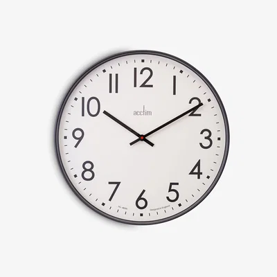 John Lewis Acctim Ashridge Analogue Wall Clock, 50cm, Aston Grey
